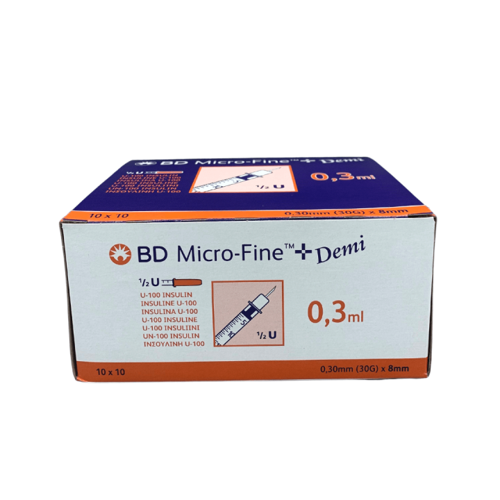 Bd Micro Fine Ml G Insulin Syringes Barrier Healthcare